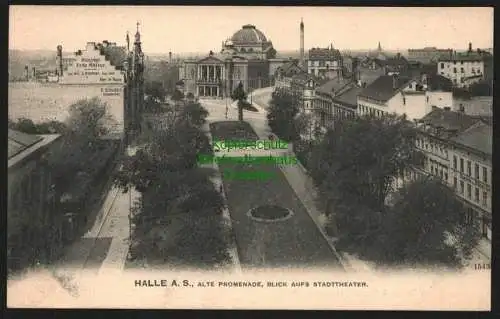 145202 AK Halle Saale 1906 Alte Promenade Blick aufs Stadttheater