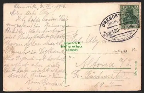 144272 AK Leipzig Blick vom Rathausturm 1914 Bahnpost Dresden - Hof