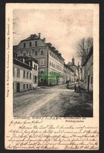 144244 AK Ebersdorf Reuß J. L. 1904 Missionsschule der Brüdergemeinde