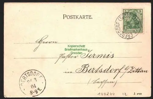 144244 AK Ebersdorf Reuß J. L. 1904 Missionsschule der Brüdergemeinde