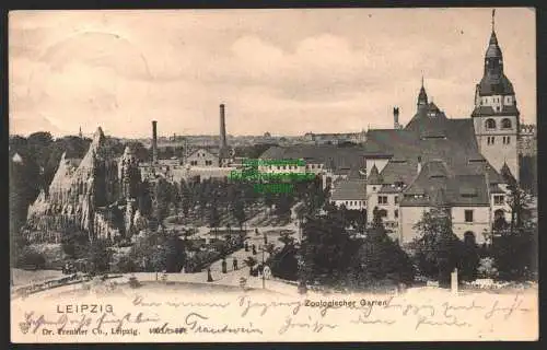 144284 AK Leipzig 1904 Zoologischer Garten Zoo Bahnpost Zwickau Oelsnitz