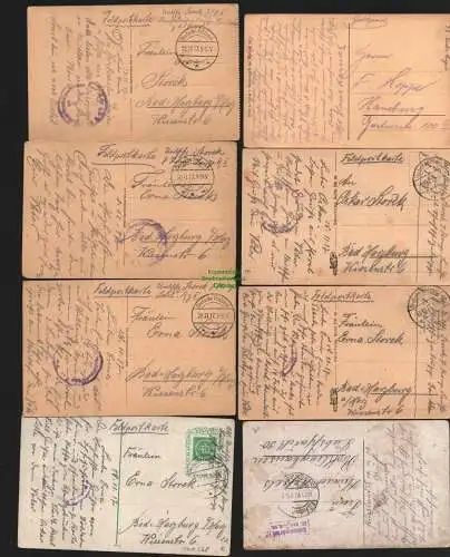 140568 8 AK Russisch Polen Bauerngehöfte 1. Weltkrieg 1916 1917 Feldpost