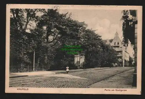 138222 AK Krefeld  Partie am Stadtgarten 1913