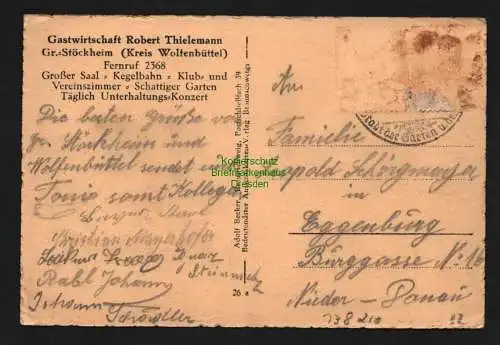 138210 AK Groß Stöckheim Kreis Wolfenbüttel Gastwirtschaft Thielemann