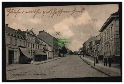 136016 AK Gumbinnen Gussew Stallupönerstraße 1909 vor der Zerstörung aufgenommen