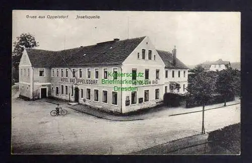 123388 Ansichtskarte Oppelsdorf bei Zittau um 1910 Josefsquelle Hotel zum Bad