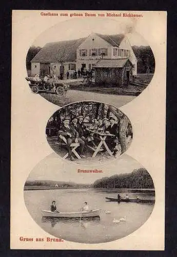 101874 AK Brunn bei Altenhagen Brunnweiher Gasthaus zum grünen Baum um 1910