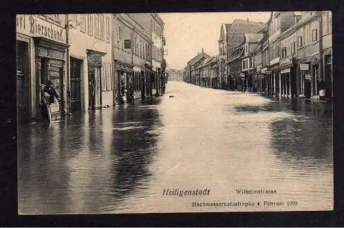 101888 AK Heiligenstadt Wilhelmstraße Hochwasser Katastrophe 1909