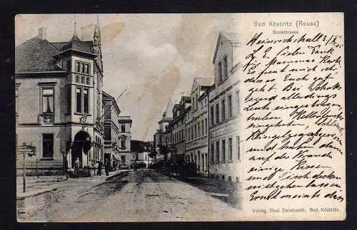 102319 Ansichtskarte Bad Köstritz Reuss 1905 Badestrasse