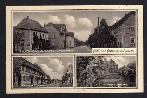 102299 AK Guthmannshausen 1937 Geschäftshaus Kurzhals Herrenstrasse Rittergut