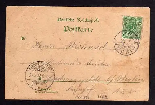101891 AK Leinemühle Litho 1898 Molmerswende Leinethal
