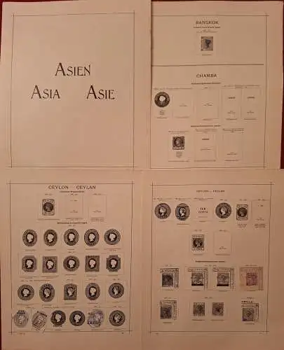 B50098b seltener Vordruck von 1900 Ganzsachenausschnitte Teil Asien 26 Seiten