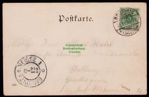 162417 AK Reichenau in Sachsen 1900 Bogatynia Teilansicht