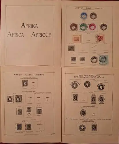 B50098c seltener Vordruck von 1900 Ganzsachenausschnitte Teil Afrika 46 Seiten