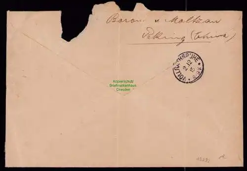 B19292 Brief Deutsche Post China Peking 1915 Kriegspost Einschreiben Rückschein