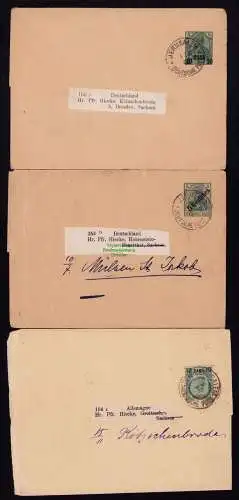 B19295 3x Ganzsache Österreichische Deutsche Post in der Türkei Syrisches Waisen