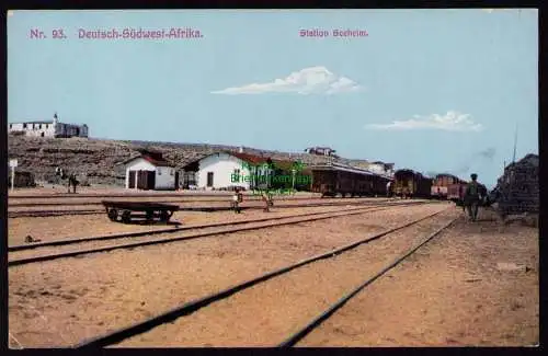 162375 AK Deutsch Südwestafrika Bahnhof Station Seeheim um 1910