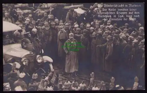 162365 AK Marienwerder Wpr. 1915 Die Winterschlacht in Masuren Kaiser