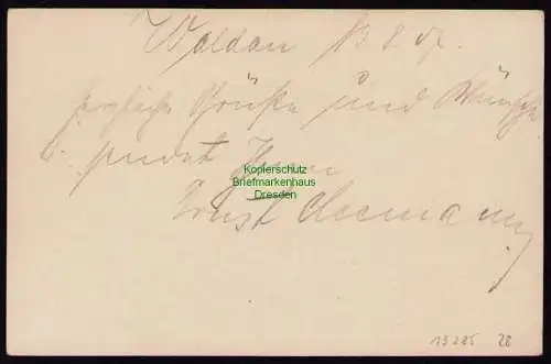 B19285 Postkarte Waldau Deutsch Südwestafrika 1907 Feldpost nach Erfurt