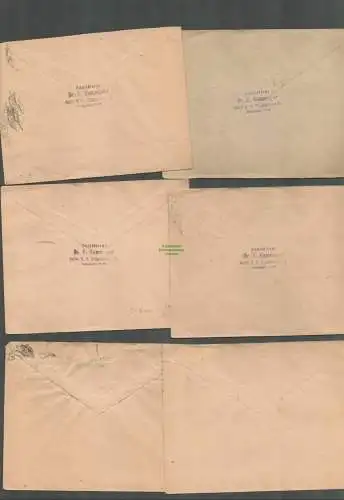 B6000 6x verschiedene seltene Privatganzsachen Berlin Ausstellung 1922