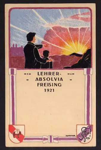 91681 AK Lehrer Absolvia Freising 1921 Studentika