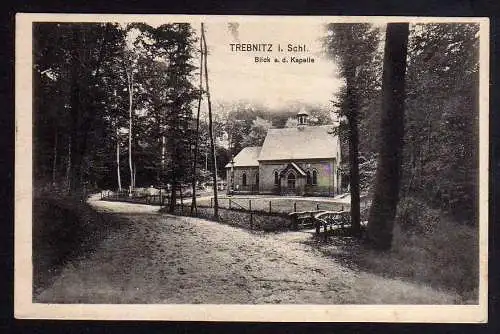 84912 AK Trebnitz Schlesien 1912 Blick auf die Kapelle im Buchenwald