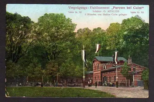 84993 AK Vergnügungs Etablissement Parowe 1915 Chlumec Kulm Culm Westpr.