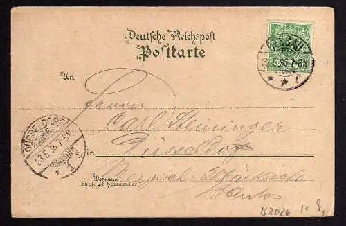 82026 AK Dessau Litho 1898 Markt Mulde Erbprinzl. Palais Fürst Leopold