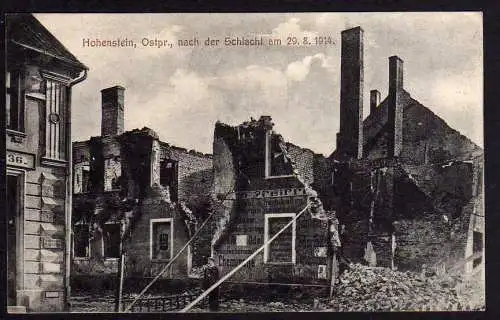 80972 AK Hohenstein Ostpr. Ruinen nach der Schlacht 1914