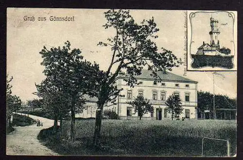 71126 AK Gönnsdorf Prinz Friedrich August Turm 1911