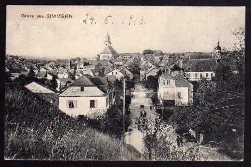 70327 AK Simmern Hunsrück 1913 Straße