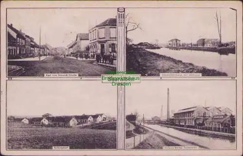 161250 AK Saaralben 1917 Karl von Schmidt Straße Saarkohlenkanal mit Schleuse