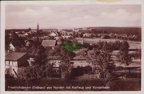 153862 AK Friedrichsbrunn (Ostharz) von Norden mit Kurhaus und Kinderheim 1929