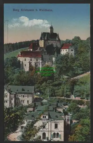 151597 Ansichtskarte Burg Kriebstein bei Waldheim 1918