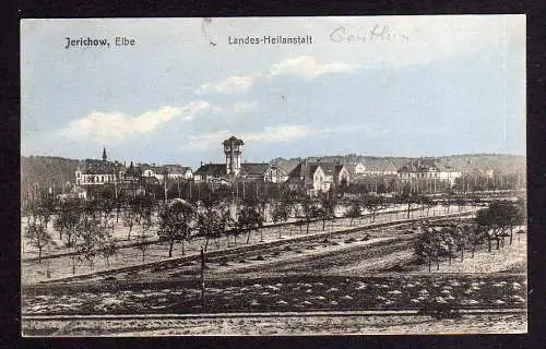 104100 Ansichtskarte Jerichow 1916 Landes Heilanstalt Aussichtsturm Wasserturm ? Genthin ??