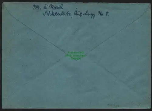 B10366 Brief SBZ Gebühr bezahlt 1945 Schkeuditz nach Halle