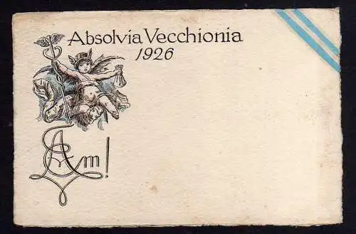 92595 Ansichtskarte Absolvia Vecchionia München 1926 Studentika