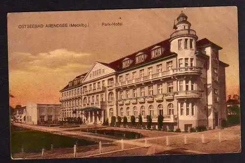 84134 Ansichtskarte Arendsee Ostsee Kühlungsborn um 1935 Park Hotel Vollbild