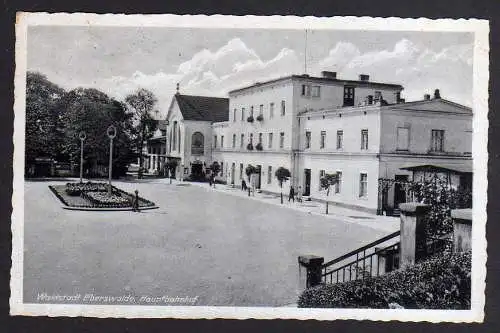 83731 Ansichtskarte Waldstadt Eberswalde Hauptbahnhof  1943