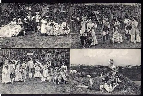 84092 4 Ansichtskarte Meißen Festspiele 1910 Porzellan Manufaktur