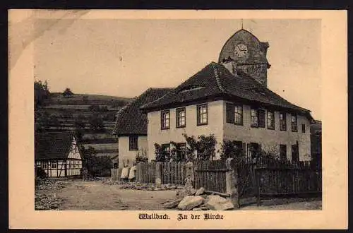 74609 Ansichtskarte Wallbach an der Kirche ( Haus hinter der Kirche ) Meiningen