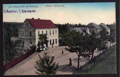 69854 Ansichtskarte Grillenburg Nestler´s Restaurant 1917