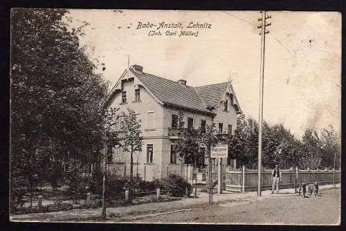 65813 Ansichtskarte Lehnitz Badeanstalt Müller 1906