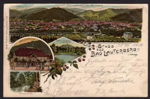 41477 Ansichtskarte Litho Bad Lauterberg i. Harz 1907 Kirchberg