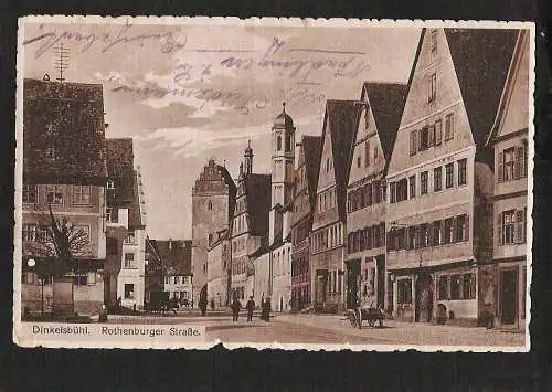 21206 Ansichtskarte Dinkelsbühl Rothenburger Straße, gelaufen    1915