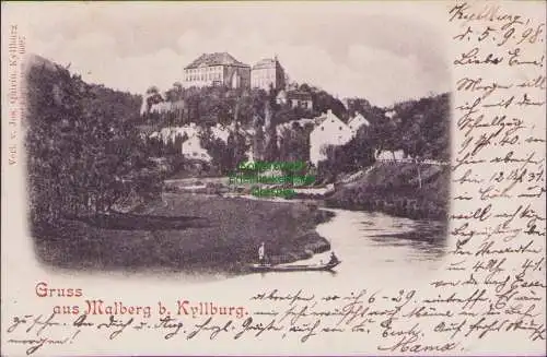 171327 Ansichtskarte Malberg bei Kyllburg 1898