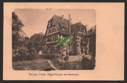 154166 Ansichtskarte Esslingen Jägerhaus 1915