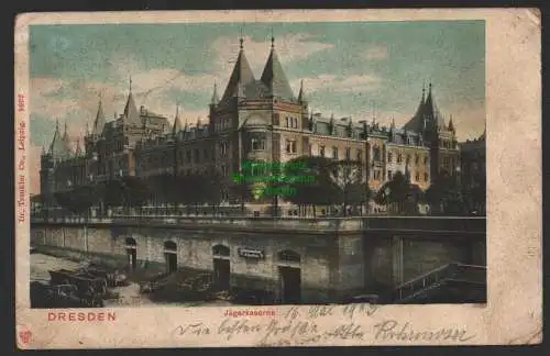 154100 Ansichtskarte Dresden Jägerkaserne 1903