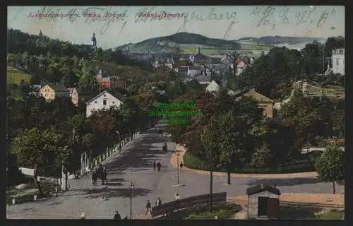 149994 Ansichtskarte Schwarzenberg Erzgebirge Bahnhofstraße um 1920