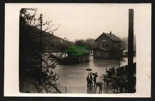 146745 AK Zaberfeld Kr. Heilbronn Bahnhof Hochwasser Überschwemmung um 1930